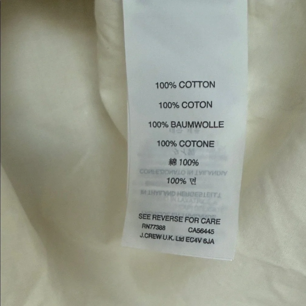 J. Crew White Casual Button Down Shirt